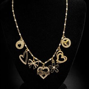 Hand Made, 18k Gold Heart Charm Necklace